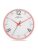 French Connection Plastic Elegant Decorative White Analog Wall Clock with Red Rim – Size 12 Inches – Fcwc04-A
