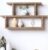 Furniture Café Modern Wooden Wall Mounted Shelf – Multi-Tier Display Rack for Living Room, Bedroom, and Office Décor (Brown)
