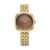 Titan Aura Phase Quartz Analog Brown Dial Golden Stainless Steel Strap Watch for Women-95241YM01
