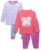 MINITATU Cotton Purple.Navy Baby Girls Full Sleeve Pajama Set T-Shirt & Pajamas Set Pack of 2 Age – 6-12 Months (Mt-4060D-An), Multicolour, 6 Months-12 Months