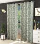Galaxy Home Decor Premium Blossom Printed Curtains for Long Door 8 Feet, Pack of 2, Green (Green, Long Door 8 Feet)