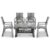 MAHARAJA Luxury Plastic Armchair & Table Set | Heavy-Duty & Sleek Design for Every Space (Silver, 4 Chair+1 Table)