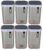 Nayasa Fusion 1000 ml BPA Free Food Grade Airtight Kitchen Storage Stackable Containers – Set of 6 | Grey