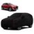 Sulfar 100% Water Resistant Car Body Cover Compatible with Mirror for Nissan Magnite (Triple Stitched, Full Bottom Elastic, Black with Red Piping)