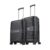 Aristocrat Harbour Set of 2 Trolley Bag 55, 66 cm | Small+Medium | Polypropylene Hard Luggage | Smooth 8-Wheel Suitcase | Combination Lock with Sturdy Zipper | 7-Year Warranty – Unisex (Black)