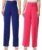 KOTTY Pack of 2 Women Flared Fit Multicolor Viscose Rayon Trousers