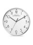 French Connection Elegant Decorative White Analog Wall Clock with Silver Rim – Size 12 inches – FCWC06-A