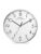 French Connection Elegant Decorative White Analog Wall Clock with Silver Rim – Size 12 inches – FCWC06-A
