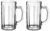 Amazon Brand – Solimo Ariel Glass Beer Mug Set, 470ml, Set of 2, Transparent