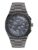 French Connection Textured Blue Round Dial with IP Gun Stainless Steel Metal Strap Multifunction Watch – for Mens FCH27GNM