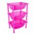 Sulfar Multipurpose Plastic Trolley with Dish Rack for Kitchen Vegetable Storage Basket Modern Organizer – 3 Layer Stackable Shelf Cart Food, Snacks, Bottles, Toys, Tiered Shelf (Pink)