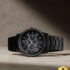 SABR Modern Arabic Numeral Watch with Polycarbonate Band, Octagonal Case, for Men Black Minimalist Watch with Arabic Numerals Modern Wrist Watch Analog Watch  – For Men & Women