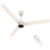 Polycab Wizzy Plus 1200mm 5-Star BLDC, Remote Ceiling fan for Living Room| 55% Energy Saving, 100% Copper, High Air Delivery, Reversible & Timer | 3+1 yr Warranty【Beige Rosegold】