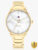 TOMMY HILFIGER Paige Tommy Hilfiger White MOP Dial Gold Stainless Steel Strap Analog Watch  – For Women