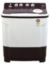Lloyd 7.5 kg 5 Star Semi Automatic Top Load Washing Machine |1300 RPM | Soak Function | 3 Wash Programs | Swift Dry | Magic Filter, (GLWMS75DDMAC, Dark Maroon and White)