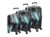 Kamiliant by American Tourister ATHER | Printed Trolley Bag Set of 3 (55+68+79 cms) for Travel|Hard Case Polypropylene (PP) Suitcase|360° 8-Wheel Spinner Luggage Trolley|Combination Lock | Black