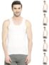 VIP BONUS CLASSIC Men’s 100% Cotton Sleeveless White Vest, 90 Size, Pack of 6