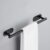 Boniry Aluminium Towel Holder for Bathroom/Towel Rod/Towel Hanger for Wash Basin/Towel Stand with Hooks/Bathroom Accessories (16 inch – Black) (2 PCS)