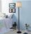 tu casa Metal-Iron Floor Lamp, White, Off White