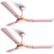 LONGWAY Wave P2 1200 mm/48 inch 400 RPM Ultra High Speed 3 Blade Star Rated Anti-Dust Decorative Ceiling Fan 2 Years Warranty (Rusty Pink, Pack of 2)