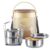 MILTON Gradient Tiffin 3 Stainless Steel Tiffin with Lifter, 3 Container, 900 ml, Brown | PU Insulated | Food Grade | Easy to Carry | Fresh & Hot for Hours | Office | Outdoors | Food Grade