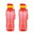 ATTRO Drinkware Gym 1.5-Liter BPA-Free Water Bottle with Leak-Proof Flip-Top Cap, Nylon Strap and Stylish for Daily Hydration- Red Set of 2