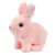 AIERSA Hopping Rabbit Interactive Electronic Pet Plush Bunny Toy with Sounds and Movements Animated Walking Wiggle Ears Twitch Nose Gift for Toddlers Birthday, Pink, 7”