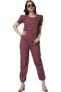 POPWINGS Casual Printed Top and Joggers Set for Women || Stylish Summer Co-Ords Set for Women || Round-Neck Top and Joggers Combo Set for Women