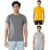 Chromozome Men TEE OS 10 (Pack of 3) M Charcoal-Mustard-Grey