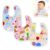 GLUN® Bibs Set for Unisex Newborn Toddlers Aged 8-36 Months, Pack of 3 Cute Print Baby bibs, Waterproof, Adjustable, Washable Feeding Bibs