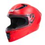 Studds Raider Isi Certified Full Face Motorcycling Helmet for Men and Women with Spoiler and Clear Visor(Red-XL)