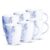 Treo by Milton Marble Mug, 240 ml, Set of 6, Blue