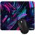 Tizum Mouse Pad Computer Mouse Mat with Anti-Slip Rubber Base & Smooth Mouse Control with Spill-Resistant Surface for Laptop, Notebook, MacBook Pro, Gaming Computer (9.4*7.9 Inches), Beta (Multicolor)
