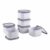 Amazon Basic Plastic Elegant Square Storage Containers Food Grade Set of 6 (1.4L Each) | Microwave, Freezer, Dishwasher & Refrigerator Safe, Stackable Kitchen Containers (Grey)