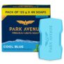 Park Avenue Premium Men’s Soaps for Bath – Cool Blue | 125g (Pack of 4) | Menthol & Mineral Energizer | Grade 1 Soap | For All Skin Types