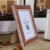 Cortina Wooden Standing Rotating 1 Photo Frame Picture | Vertical Photo Frame | Desktop Tabletop Stand For Memories | Home Decor Office Desk Table Decoration – 4X6 Inches – Brown