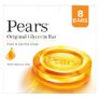 Pears Pure & Gentle Bathing Soap Bar 125 g (Combo Pack of 8) Moisturizing Glycerin Soap for Soft|| Glowing Skin & Body – Paraben Free|| For Men & Women