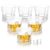 Treo by Milton Quadra On The Rocks Glass Tumbler, 6 Pc Set, 290 ml Each,Transparent