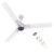 Polycab Wizzy Neo LED 1200mm BLDC Ceiling Fan with remote| BEE 5 Star Rated, Higher Air Delivery| LED Indicator,Sleep and Breeze Mode |3 Years Warranty【Matt White Rosegold】