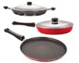 Nirlon Nonstick Aluminium Rust Free 3 Piece Non-Induction Kitchen Essential Set Offer