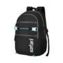 Safari Surge 30L Laptop Backpack Bag for Men & Women, School Bag for Boys & Girls, Ideal for Office/School/College, 2 Compartment Backpack with Rain Cover, Bottle Holder, & Organizer, Color Black