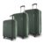 Safari Genius Alley Set of 3 (Cabin + Medium + Large) Trolley Bags Hard Case Polypropylene, 4 Wheels, 360 Degree Wheeling Luggage, Suitcase for Travel, Trolley Bags for Travel, Deep Forrest