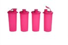 Signoraware Jumbo Stylish Sipper Set, 500ml, Set of 4, Pink