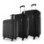 Safari Genius Alley Set of 3 (Cabin + Medium + Large) Trolley Bags Hard Case Polypropylene, 4 Wheels, 360 Degree Wheeling Luggage, Travel Bag, Suitcase for Travel, Trolley Bags for Travel, Black