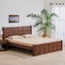 Home Centre Denis Mahogany Wood Queen Bed – Brown