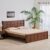 Home Centre Denis Mahogany Wood Queen Bed – Brown