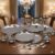 E – Ezra Stainless Steel Solid Heavy Mirror Finish Dinner Set of 24 Pcs (6 Plate, 6 Bowl/Wati, 6 Glass, 6 Spoon), Silver Dinning Set