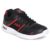 FILA Mens BLK/RD Running Shoes 11010705 6, Black