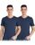 Amazon Brand – Symbol Men’s Solid Regular T-Shirt (Pack of 2) (SS20SYMTEE35-D_Blue S)
