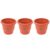 TrustBasket UV Treated Plastic Round Pot (6 Inches)-Terracotta Color-Set of 3 | Heavy Duty Highly Durable Plant Container Gamla for Indoor Home Decor & Outdoor Balcony Garden